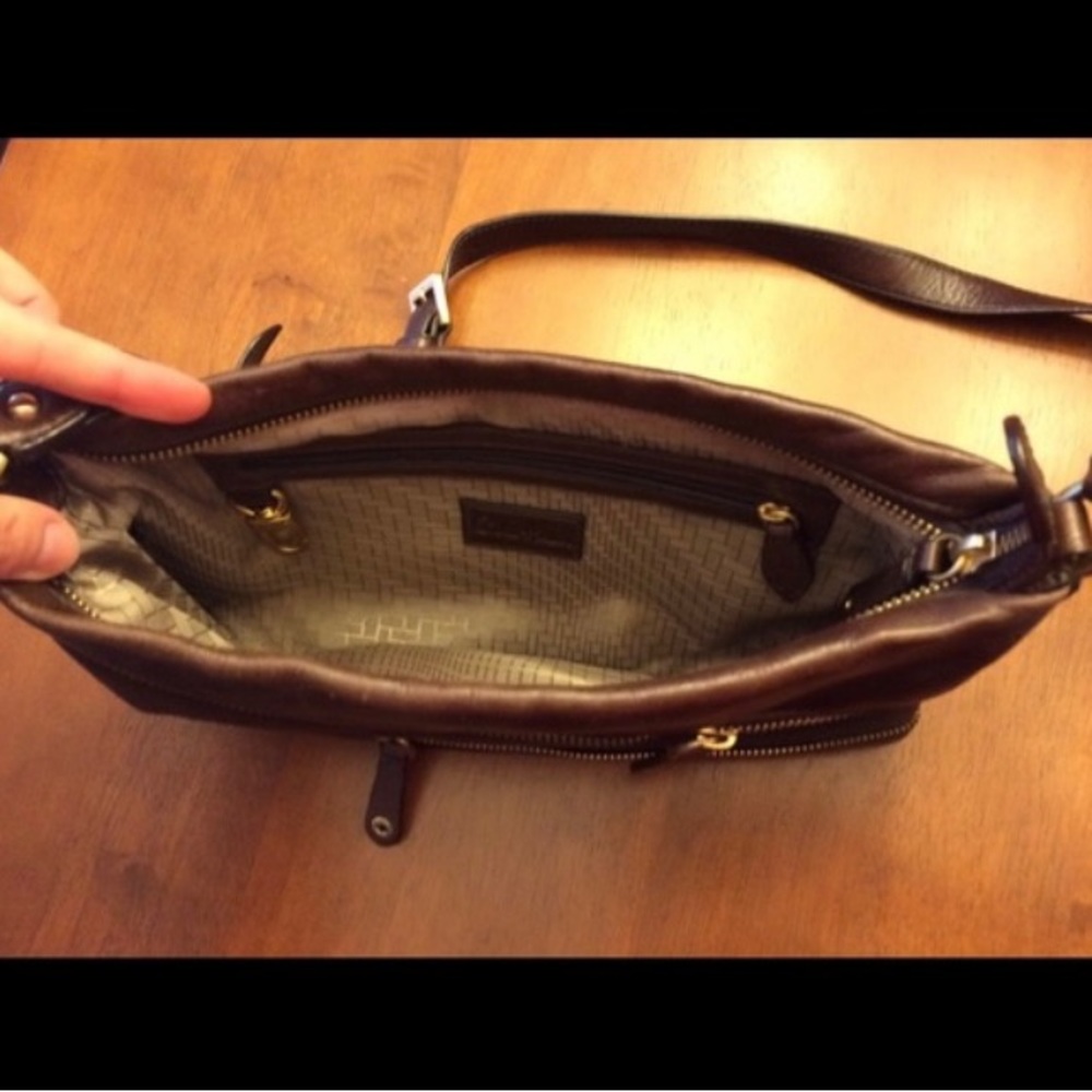 Rare Coke Haan Leather & Suede Zipper Purse - Picture 2 of 4